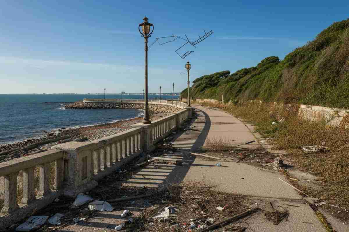 Lungomare San Giorgio-Torre a Mare: Un Palo Spezzato Svela un Mistero!